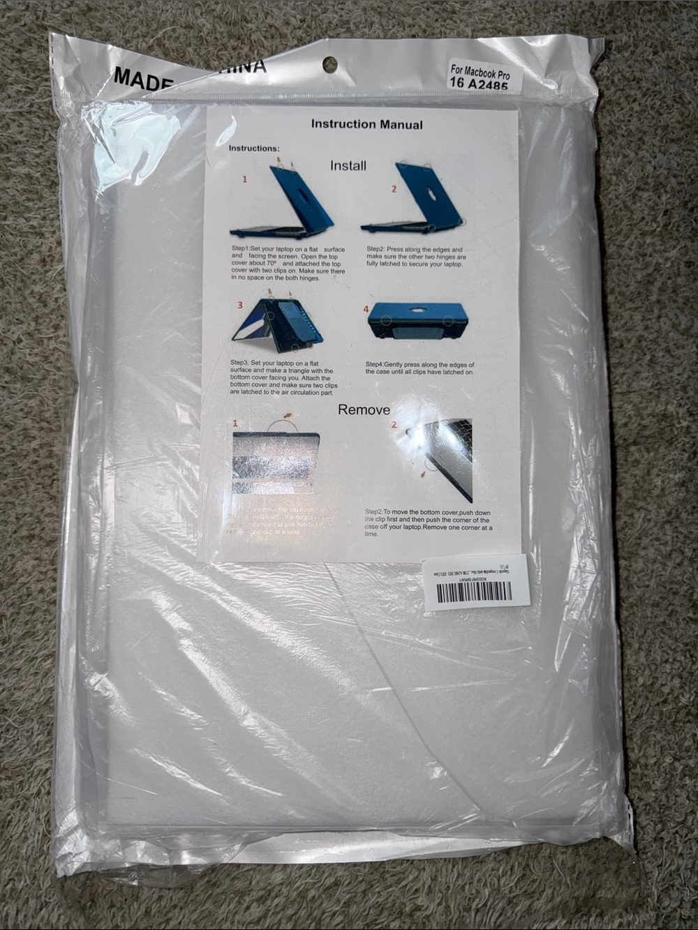 Blue Tablet Stand Case Cover for MacBook Pro 16